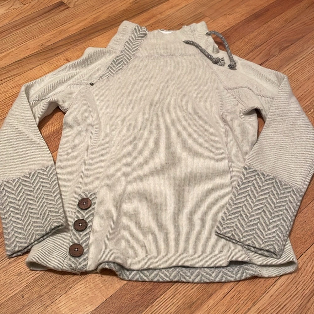 Prana Size S Womens Cream Lucia Mock Neck Sweater